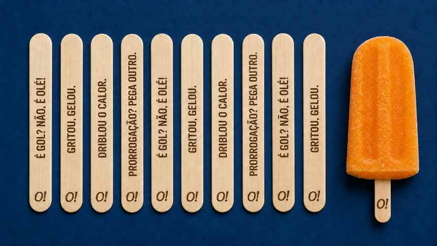Palitos OLÉ! gravados a laser com frases colecionáveis